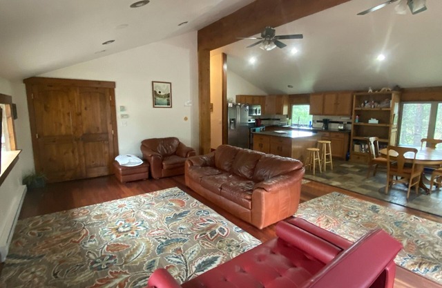 Family friendly home located in the woods just 15 minutes from town