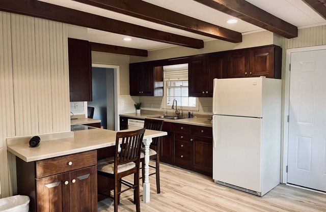 Feel at home in this comfortable getaway steps away from beautiful Memorial Park