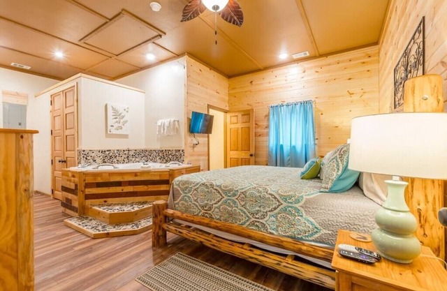 Fern Meadow | 1BR 1BA | Custom Rock Shower | Jetted Tub | Hot Tub | Fire Pit