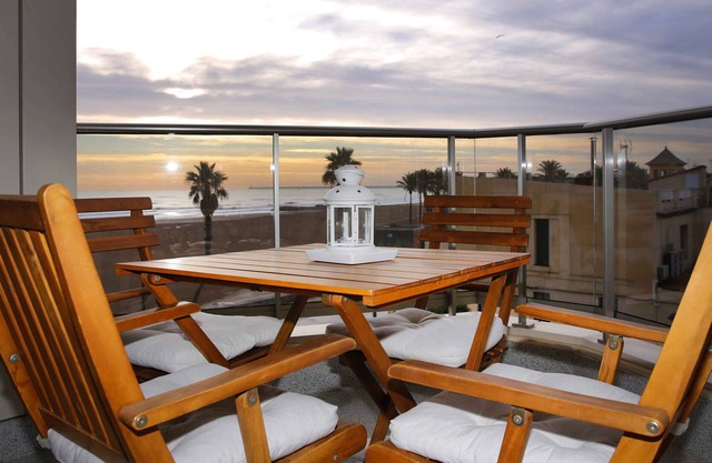 First line beach apartment
