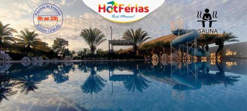 Flat Enseada em Caldas Novas, incluso Parque Aquático com Água Termal e Roupa de Cama, Parcele em até 6x - HotFérias