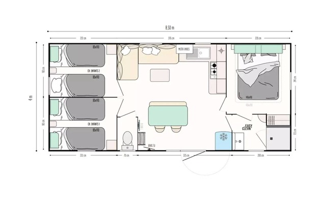 Flower Le Domaine du Rompval * - Mobil home Comfort 33m2 with covered terrace 3 bedrooms +TV 6 people
