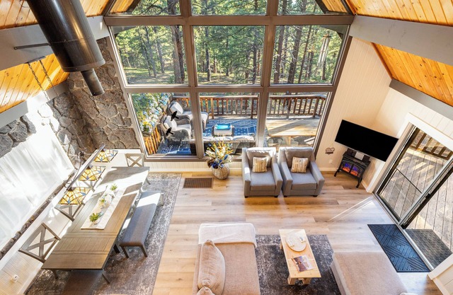 Fox Lodge A-Frame Cabin with view of the Pines