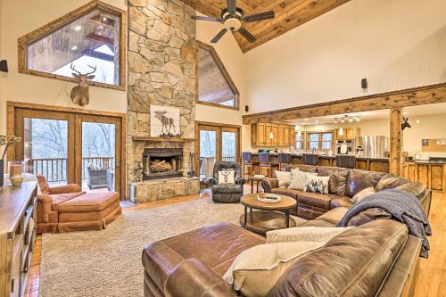 Game Room and Fire Pit Spacious Elk Park Lodge!