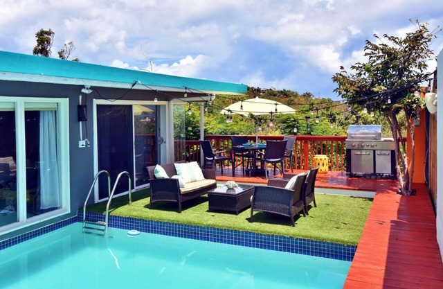 Generator! Private Pool Villa - Sapphire Beach 5min walk & Washer/Dryer WiFi 6n