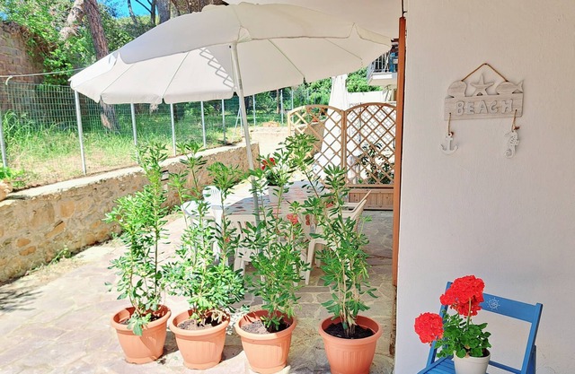 Greek Blue house by the sea, location Riva del Sole