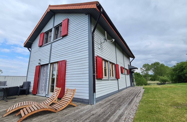 H12 Wooden vacation home, fireplace, near Ostseebad Rerik - 4-room wooden vacation home with