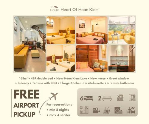 Heart Of Hoan Kiem RARE 4BR large cozy private house center max 14pax FREE laundry