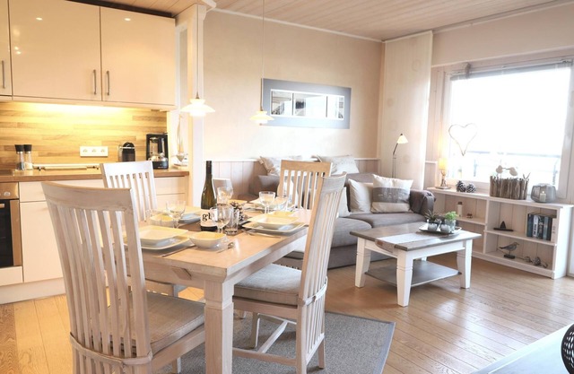 High-quality 2-room apartment with north-facing balcony and wellness area in Westerland
