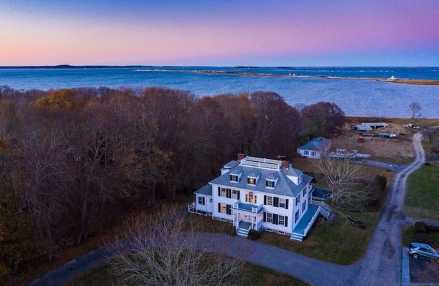 Historic Manor with Amazing Cape Cod Bay Views, Walk to Town, Pool & Hot Tub