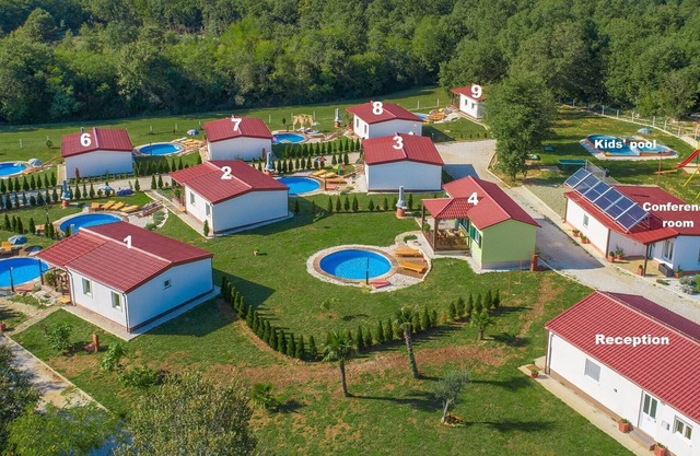 Holiday House with private pool for 6- 8 people in Holiday Park Jelovci