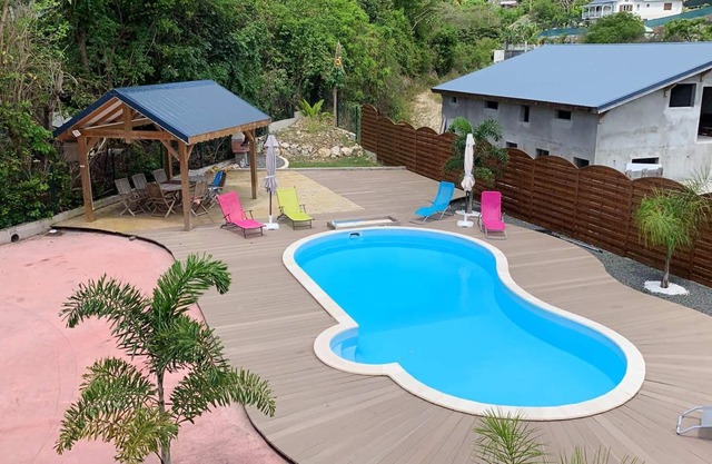 Homerez - Studio for 2 ppl. with shared pool, garden and terrace at Le Gosier