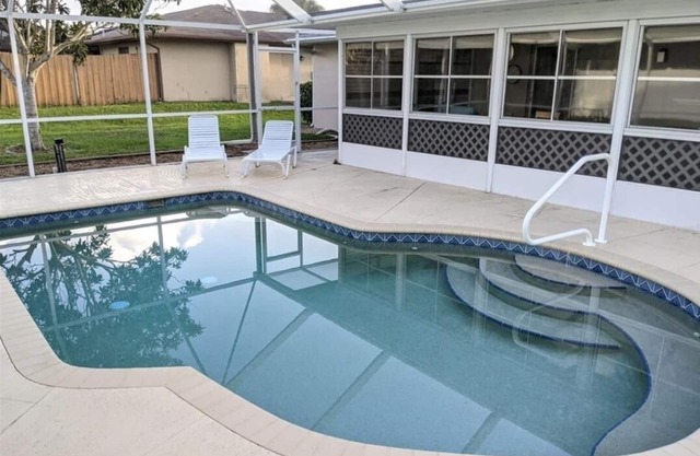 House with a heated pool