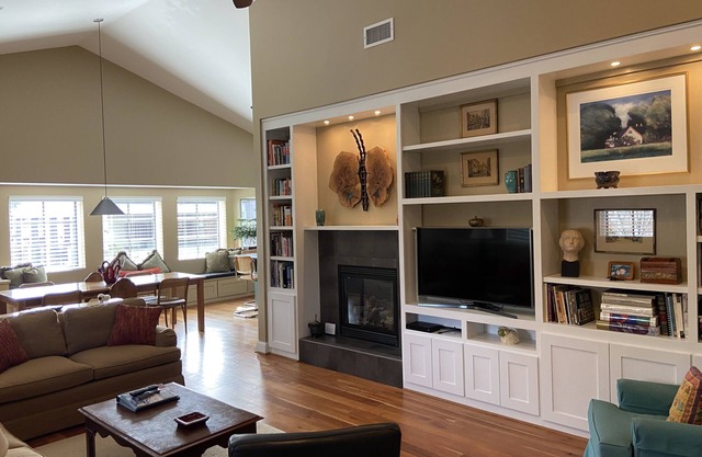 In the heart of the village, private and quiet yet steps from downtown.