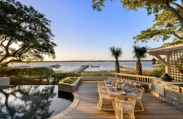 Kiawah Riverfront Home with Private Dock + Pool and Spa