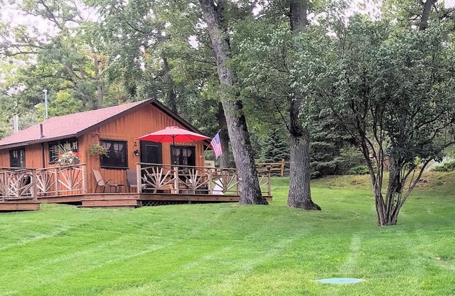 Lake Front One Bedroom Log Cabin located at Clear Lake Resort and Boat Rental