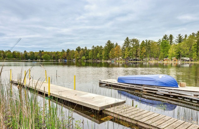 Lakefront Group Getaway w/Dock in Baldwin!