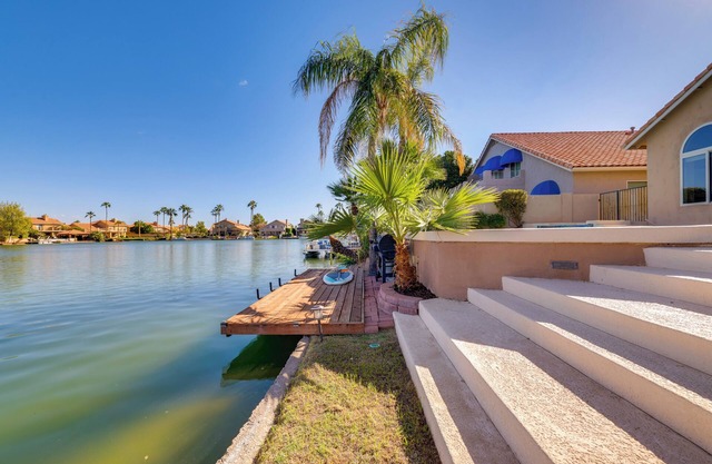 Lakefront Living! Huge Phoenix Home w/Dock, Pool