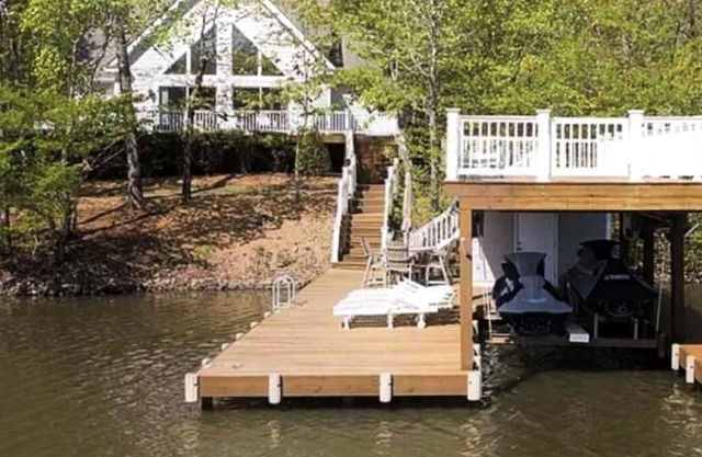 Lakefront Retreat with Hot Tub, 2 Docks, Panoramic Views, Firepit, SUP & Kayaks