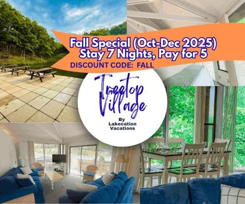 Lakefront Treetop Village 3bd3badeckpool-6pp