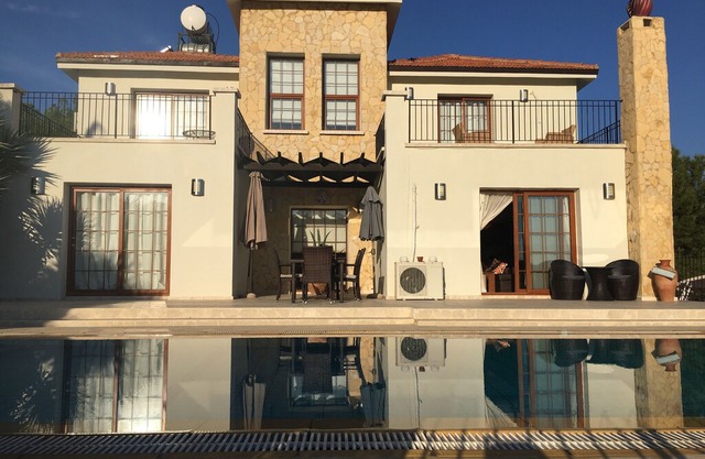 Large modern private spacious villa with pool. Panoramic Mountain & Sea Views.