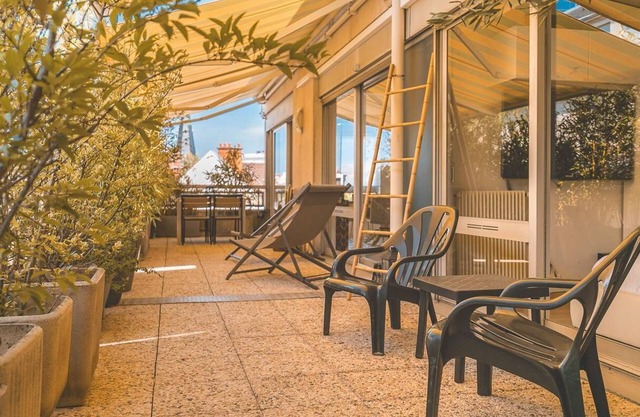 Les Bambous, appartement 3 chambres, parking et belle terrasse