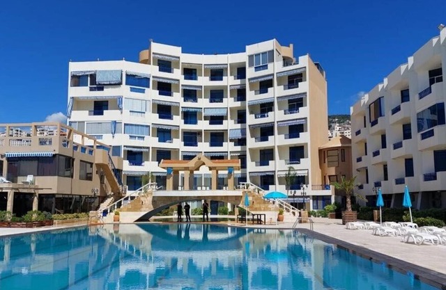 Located on the Mediterranean Sea family atmosphere with pools & restaurant