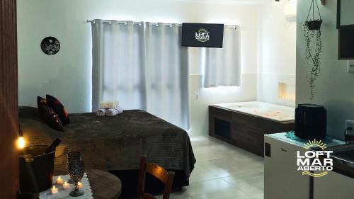 Loft na praia com Banheira