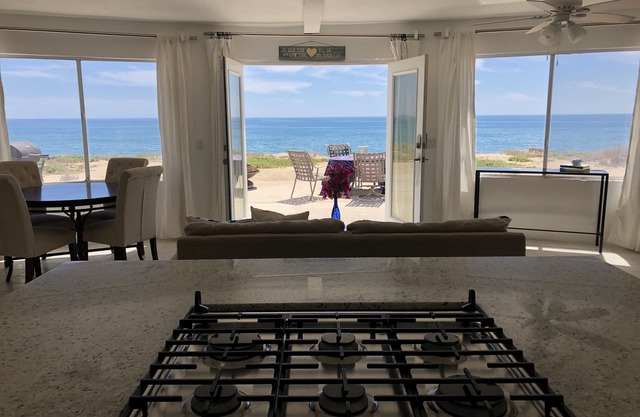 Low Tide is an Ocean front home with 2 master bedrooms with a split floor plan