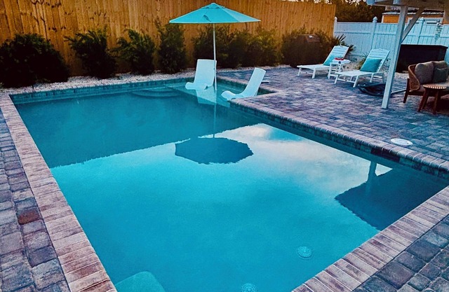 Luxury Private Pool + 8-min Walk to Beach, Fast WiFi + Family Friendly