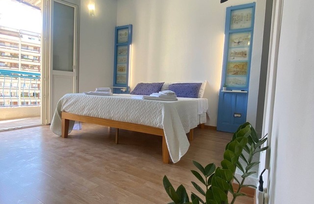 Maison Bleue terrace overlooking the sea and the old town