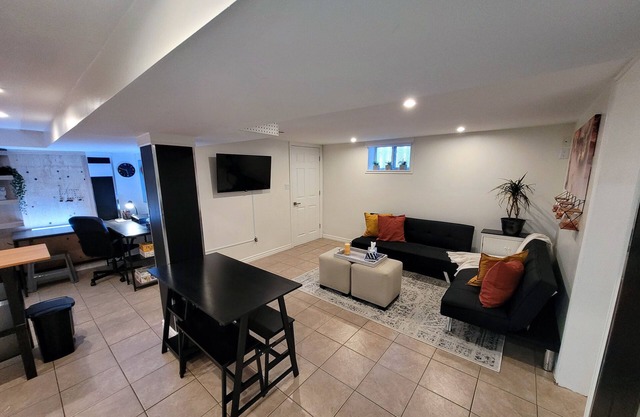 Modern 2 Bedroom private basement suite.