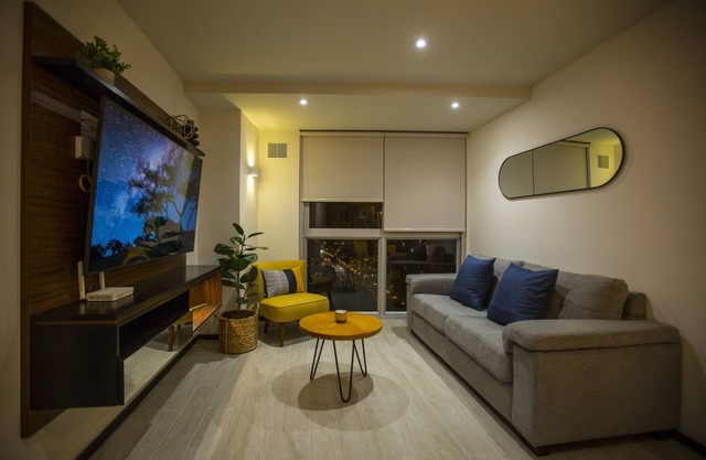 Modern apartment in luxury building
