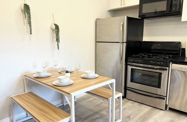 Modern studio with private patio