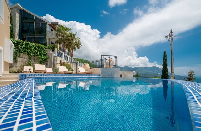 Modern three bedroom villa with a pool and spectacular view