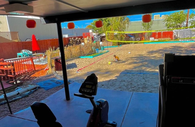 Movie Theater + Game Nights + Volleyball Court + Firepit