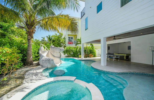Multi family beach house! 9 bedrooms, pool with waterslide + rooftop deck