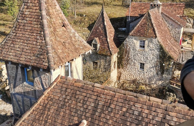 Near Sarlat. Montignac. Eyzies medieval house in the forest of the Château