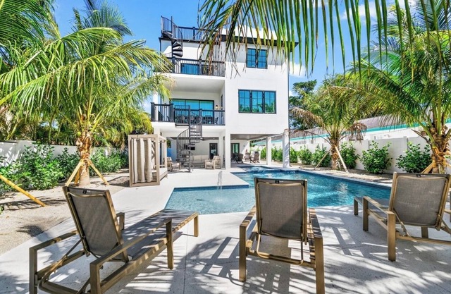 New 8 bedroom house with tropical oasis backyard! Heated pool and spa.