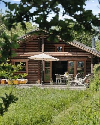 Nordic Log Cabin With Views Over The Fields
