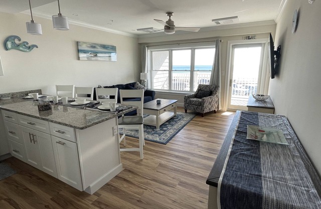 Ocean front condo with beautiful beach view furnished family vacation condo.