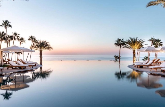 Ocean front resort located on an inlet bay in the Sea of Cortés.