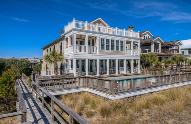 Oceanfront Home with private heated* swimming pool at North Litchfield Beach in Pawleys Island.