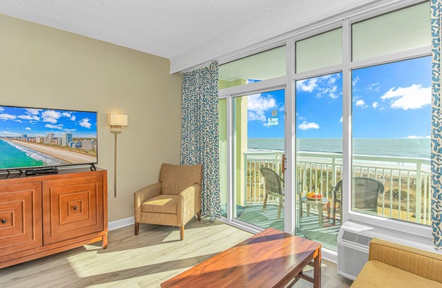 Oceanfront Studio With Massive Indoor Waterpark! Water Slides and More! Dunes Village Resort 347