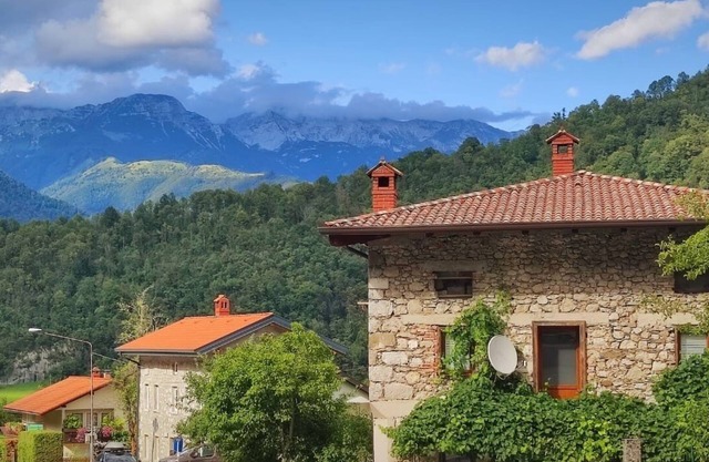 Old stone cottage Soca Valley Slovenia