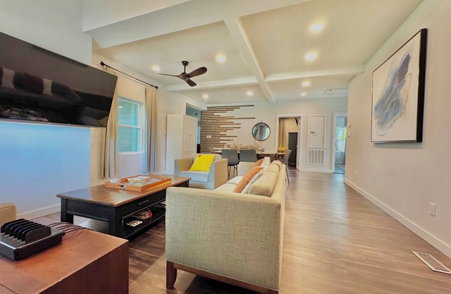 Panthers and Spectrum, Uptown, Fenced Yard, Dogs