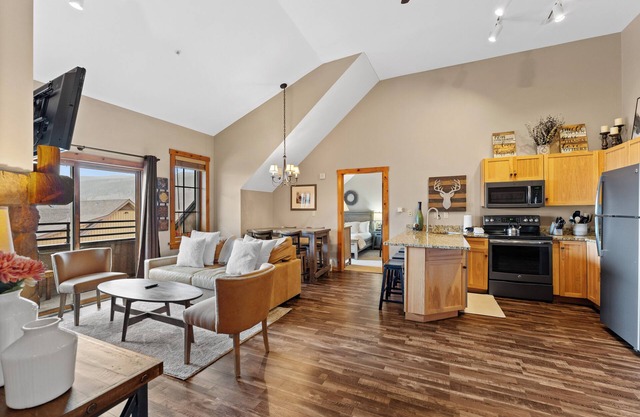 Penthouse Condo in River Run Village with Mountain Views from Private Balcony