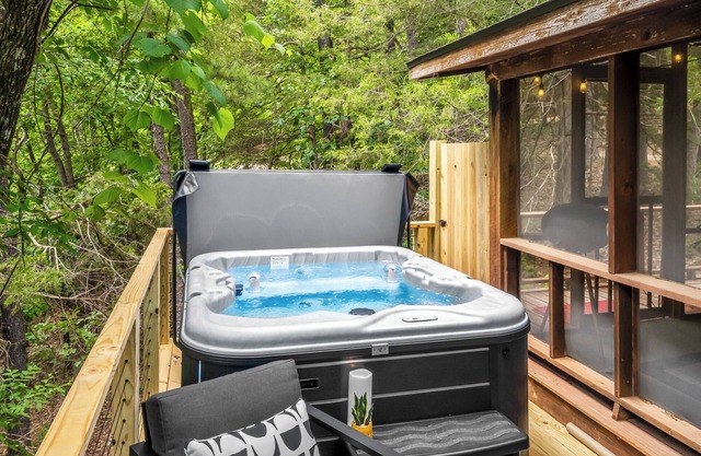 Pet-Friendly Cabin | Balcony · Hot Tub · Starlink