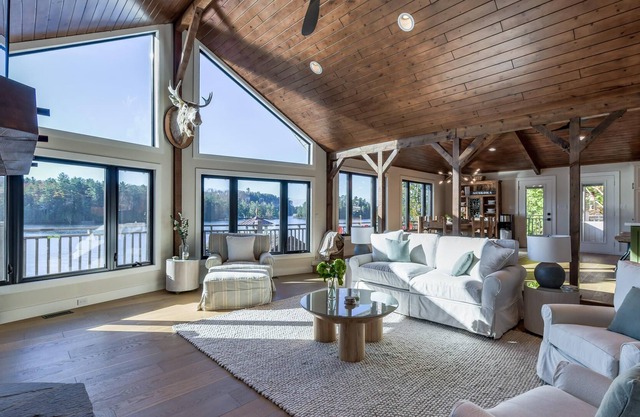 Priceless views at this 4 bed, 3 bath cottage + bunkie + boathouse!