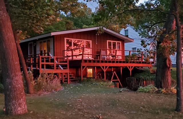 Private Beach - Waterfront home with picture windows, large deck & amazing views